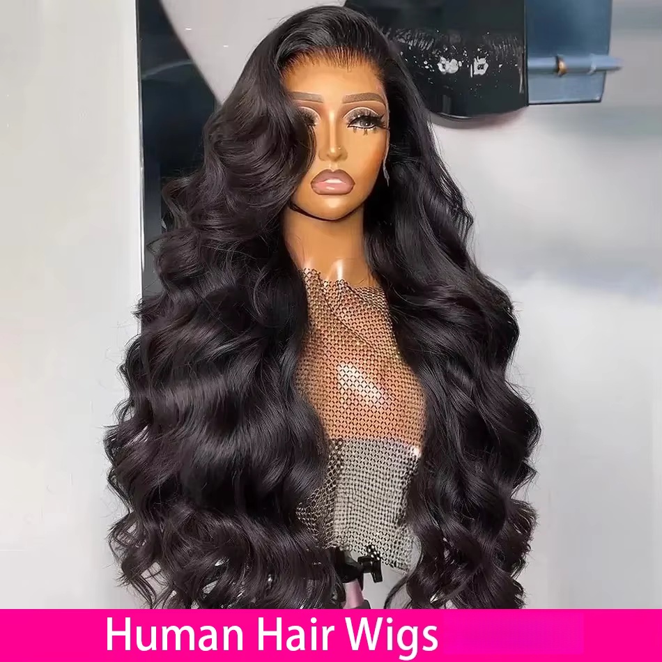 Hd Lace Frontal Wig Human Hair Pre Plucked - 40 Polegada onda do corpo perucas