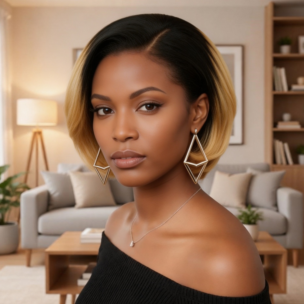 Glueless Wear And Go Human Hair Wig - Peruca de Cabelo Humano Curta de