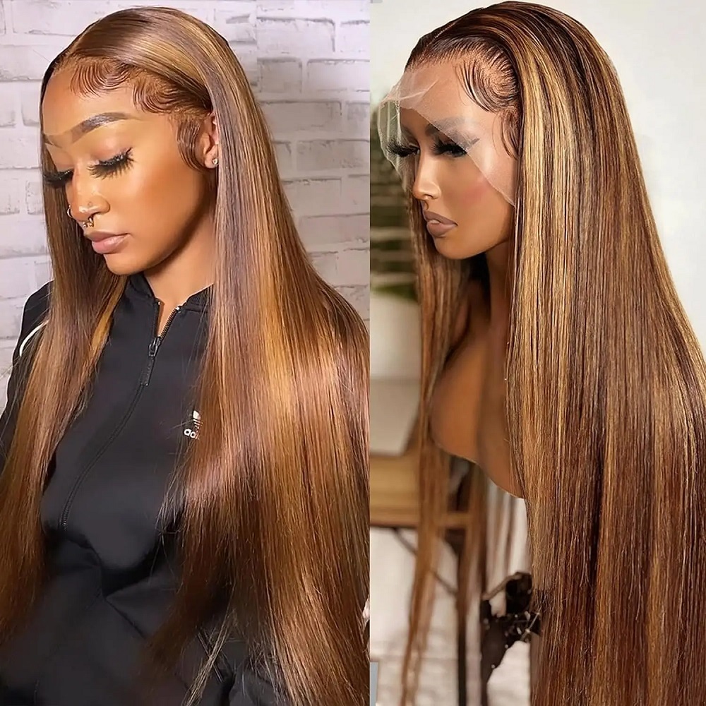 Perucas de Cabelo Humano Liso  - Hd Lace Frontal Wig Human Hair Pre Plucked avaliação e preço