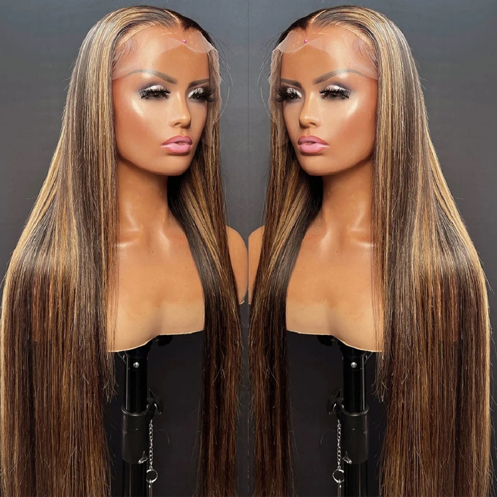 Perucas de Cabelo Humano Liso  - Hd Lace Frontal Wig Human Hair Pre Plucked avaliação e preço