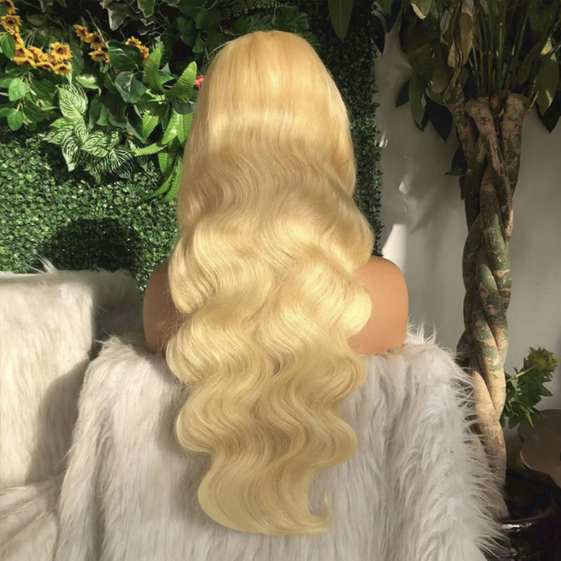Peruca de Cabelo Humano Loiro  - 613 Blonde Body Wave Lace Front Wig avaliação e preço
